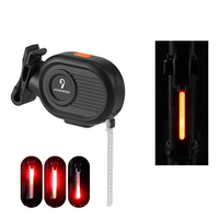 JOHORSE Bike Warning Taillight LED Streaming Red Light 300mAh Battery USB Rechargeable Waterproof Flashlight for MTB Bic