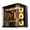 JONSBO TK-2 Computer Case Desktop Chassis Hyperboloid Side Transparent ATX Game Case Double 360 Water Cooler Type-C Inte