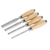 JORGENSEN 4pcs Woodworking Chisel Set High Carbon Chromium Steel Maple Handles 6mm 12mm 20mm 26mm Professional Tool Kit