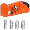 JORGENSEN Chamfer Plane Edge Corner Plane 4 Cutter Heads Woodworking Tool with Adjustable Depth 9CrWMn Blade with Storag