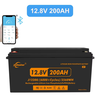 JSDSOLAR 12V 200Ah LiFePo4 Battery Pack With Bluetooth 8000+ Cycles Rechargeable Lithium Iron Phosphate Batteries For Bo