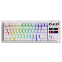 K1 Pro AI Wired Mechanical Gaming Keyboard with 3 Knobs and 6 LCD Keys Hot-swappable Gasket Sturcture RGB Light Gamer Ke