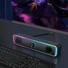 K2835 Computer Speaker Wired bluetooth Soundbar Dual 52mm Speaker 4D Stereo 360° Surround Sound RGB Light Knob-type Desk