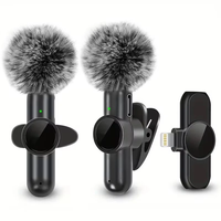 K3 Wireless Lavalier Microphone with Windproof Cover Smart Noise Cancelling Audio Video Recording Mini Mic for iPhone An