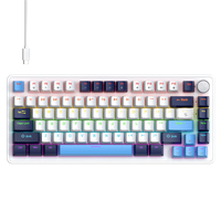 K82 Type-C Wired Mechanical Keyboard with Knob 75% Layout PCB Hot Swappable Backlight 82 Keys Multifunctional Gaming Key
