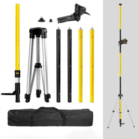 KAIWEETS KT-100P Laser Level Tripod Kit 3.7m Telescopic Rod Adjustable Stand Aluminum Construction with 1/4 20 and 5/8 1