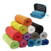 KALOAD 1 PCS Quick-Dry Cooling Towels with Storage Box Soft Breathable Sweat Absorption Cold Head Scarves for Sports Run
