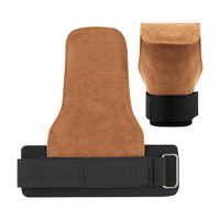 KALOAD 1Pair Cowhide Sports Gym Grips Palm Protector Weight Power Lifting Guards Pads for Fitness Training Weightlifting