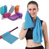 KALOAD 1pcs Portable Quick Drying Summer Cooling Towel with Round Silicone Box Soft Breathable Scarves for Sports Gym Ru