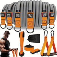 KALOAD 300lbs Adjustable Resistance Bands Set with Handles for Muscle Strength Slim Fitness Training Home Gym Exercise