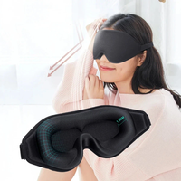 KALOAD 3D Deep Socket Rebound Memory Foam Sleeping Eye Mask Adjustable Strap Light Breathable Face Eyepatch for Deep Sle