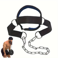 KALOAD Adjustable Head Neck Training Harness with Chain for Strengthen Neck Chin Muscles Weighted Neck Cap Boxing Resist