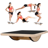 KALOAD Wooden Wobble Balance Board Adult Exercises Training Balancing Rocking Board Level Training Balance Pedal Gym Exe
