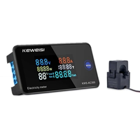 KEWEISI AC 50~300V 20A/100A Digital Electricity Meter Voltmeter Ammeter With CT Power Current Voltage Temperature Measur