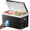 KROAK 30L 40L Car Refrigerator 12V 24V DC Portable Freezer with AC110-240V Adapter Dual Zone Cool Box Compressor for Cam