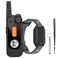 KT06 Electric Dog Training Collar with Remote Control Vibrator Pet Dog Bark Stop Shock Collar Beep Built-in Flashlight I