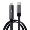 KUULAA KL-X72 PD60W USB-C to USB-C/iP Cable Fast Charging Data Transmission Copper Core Line 1M/2M Long for iPhone 15 14