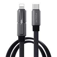 KUULAA KL-X72 PD60W USB-C to USB-C/iP Cable Fast Charging Data Transmission Copper Core Line 1M/2M Long for iPhone 15 14