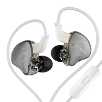 KZ EDC PRO Wired Earphone 3.5mm Jack Earbuds Large Dynamic Drivers Bass HiFi Monitor with Detachable Audio Cable In-ear
