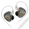 KZ Merga Wired Earphone Double Dynamic Drivers Quad Driver HiFi Bass Tuning Music 3.5mm In-ear Headphone Earbuds