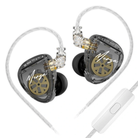 KZ Merga Wired Earphone Double Dynamic Drivers Quad Driver HiFi Bass Tuning Music 3.5mm In-ear Headphone Earbuds