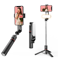 L15 Detachable Beauty Light Selfie Stick Tripod with bluetooth Remote 11M Dual Fill Light Anti Shake 360 Rotation for Ph