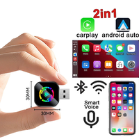 LAESD Wireless CarPlay Adapter Plug and Play Connection Stable WiFi Bluetooth 5.0 Sync Phone Voice Control CarPlay Andro