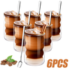 Latte Macchiato Glasses Double-Walled 350 ml Set of 6 Thermal Glass Made of Borosilicate Glass,  Espresso Cups,  Coffee Cu