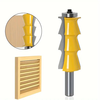 LAVIE 12mm 1/2" Shank Louver Shutter Style Router Bit Woodworking CNC Carbide Milling Cutter with Bearing Ideal for Deco