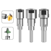 Lavie 1/4 Inch 1/2 Inch 6mm 8mm 12mm Router Collet Extension Chuck Adapter Milling Cutter Chuck Extender Rod Woodworking