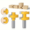 LAVIE 2PCS 1/2 Inch Shank Tongue and Groove Joint Set Carbide Tipped Router Bits for Board Tabletops / Panels Joinery /