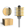 LAVIE Carbide Finger Joint Router Bit 1/2 Inch / 8MM / 12MM Shank Durable Rust Resistant Woodworking Tool for Precise Mi