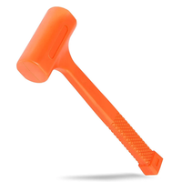 LB Dead Blow Hammer Neon Orange Unibody Molded Design 2 lb Polyurethane Head Spark and Rebound Resistant Anti Slip Grip