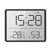 LCD Digital Alarm Clock Large Display with Temperature Humidity Monitor Multi-functional Magnetic Design Portable and Co