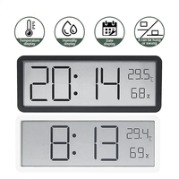 LCD Screen Digital Wall Clock Time Temperature Humidity Time Display Electronic Clock Desktop Digital Clock Battery Powe