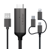 LD36 3-in-1 Wire HD Streaming Display TV Stick Mobile Phone Digital AV Adapter Dongle Type-C/Micro/iP Cable Plug and Pla
