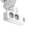 LDNIO SE2337 20W 5-Port USB PD Charger with 2 EU Outputs+2USB-A+USB-C PD QC3.0 Fast Charging Wall Charger Adapter EU Plu