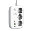 LDNIO Smart WiFi Power Strip Extension Cable Timing Adapter with 3 EU Plug 4 USB Port for Phone Tablet Computer