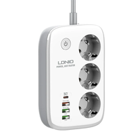 LDNIO Smart WiFi Power Strip Extension Cable Timing Adapter with 3 EU Plug 4 USB Port for Phone Tablet Computer