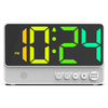 LED Digital Alarm Clock with Colorful Lights USB Charging Alarm Clock for Bedroom Small LED Digital Clock with Large Num