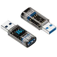 LED Digital Display USB 3.2 Adapter 10Gbps 36-60W Power Meter Tester Smart Chip Data Transmission USB-C Extension Adapte