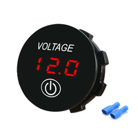 LED Digital Voltmeter 12V Waterproof Voltmeter Battery Tester with Digital Touch Display Panel for Car and Marine