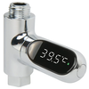 LED Display Household Water Shower Thermometer 5-85 ℃ Flow Self-Powered Water Thermometer Monitoring Baby Care Energy Sm