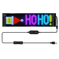 LED Matrix Pixel Panel Scrolling Bright Advertising LED Signs Flexible USB 5V LED Car Sign Bluetooth App Control Color D