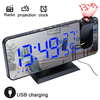 LED Mirror Alarm Clock Big Screen Temperature and Humidity Display with Radio and Time Projection Function Electronic Cl
