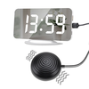 LED Mirror Digital Alarm Clock USB Rechageable Auto Light Sensitive With Alarm Vibrator 2 Alarm Mode