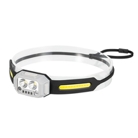 LED Motion Sensor Headlight Rechargeable 4 Light Modes COB Work Light Waterproof Running Fishing Head Torch Induction He