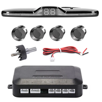 LED Parking Sensor System Monitor Display Kit Reverse Backup Radar 4 Sensors DC 12V Easy Install Rainproof Anti Freeze A