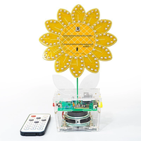 LED Sunflower Bluetooth Speaker Kit 110 Colorful LEDs DIY Electronic Soldering Training Infrared Remote Control DC 5V Fl