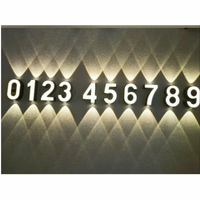 LED Wall Lamp AC85~265V 7W Digit Number IP65 Waterproof Outdoor Wall Lamp Modern Style LED Lamp